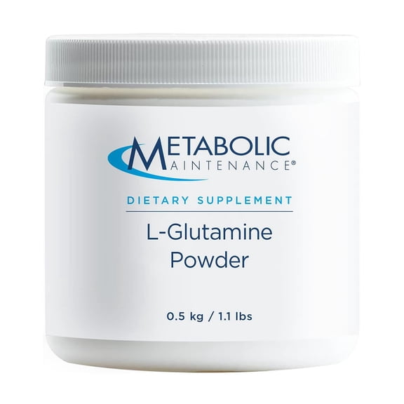 Metabolic Maintenance L-Glutamine Powder - Delivers 1000 mg Pure Unflavored Amino Acid - Supports Gut Integrity, Muscle Recovery & Energy Balance - 500 Servings - 500g - Powder