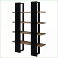 thumbnail image 3 of Bookcase 4-Shelf Modern Open Shelf | Black & Walnut Brown | 70.75” H x 47.25” W | Contemporary,Modern | Primary Living Space, 3 of 11
