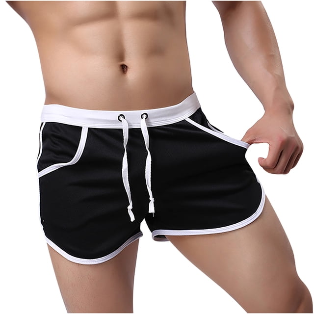 Men's Athletic Shorts Summer Drawstring Quick Dry Lightweight Running Workout Gym Beach Lounge Shorts with Pockets