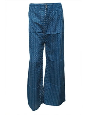 Womens Pants Bohemian Pajamas Gypsy Blue Harems Hip-hop Trouser
