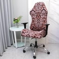 thumbnail image 3 of Housse de Chaise Pivotante pour Ordinateur Gaming, Housse Extensible pour Fauteuil, Décor Noir, Motif de Fauteuil avec Accoudoirs, 3 of 9