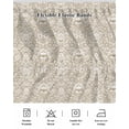 thumbnail image 5 of Beige Damask Wrap Around Bed Skirts for California King Bed 16" Drop,Bed Skirt with Adjustable Elastic Belt Dust Ruffle Bed Valance for Bedroom Vintage Country Scroll Floral Patterned Bed Frame Cover, 5 of 7