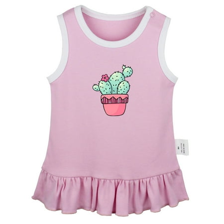 

Nature Cactus Pattern Dresses For Baby Newborn Babies Skirts Infant Princess Dress 0-24M Kids Graphic Clothes (Pink Sleeveless Dresses 18-24 Months)