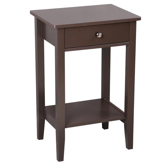 Winado Home Bedside Table Double Drawer Coffee Storage Cabinet