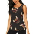 thumbnail image 2 of Picia Bulldog with Sunglasses Pattern Women's Workout Tank Top,Breathable Activewear,Slim Fit Athletic Top,Versatile Workout Moisture-wicking top-Large, 2 of 9