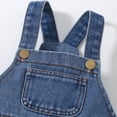 thumbnail image 6 of YunPes Toddler Girls Soft Denim Overalls Baby Cute Bowknot Baggy Jean Jumpsuits Oversized Wide Leg ROmper Denim Dungarees Trousers, 6 of 9