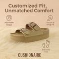 thumbnail image 2 of Cushionaire Plane Comfortable Platform Womens Sandals with Double Buckle Straps and Genuine Suede Cushioned Footbed, Wide Widths Available, 2 of 11