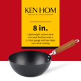 thumbnail image 2 of Ken Hom Classic Non-Stick Carbon Steel Mini Wok - 8-Inch Lightweight Mini Wok for Cooking Stir Fry - Carbon Steel Wok with Non-Stick Coating - Hand Wash Only - 8", 2 of 7