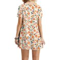 thumbnail image 3 of Ovzne Robes pour Femmes Robe Mode Robes d'Été Décontractées Col Rond Manches Courtes Robe Imprimée Robe de Vacances Manches Courtes Imprimée Liquidation, 3 of 5