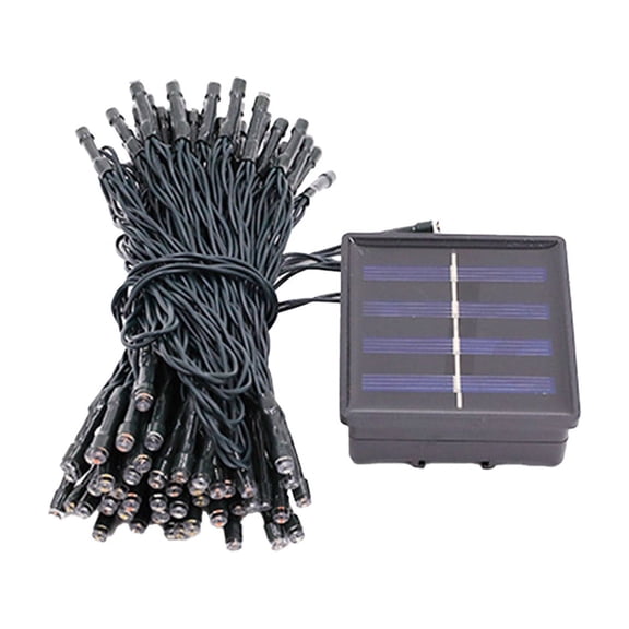 Red White Blue Solar LED String Lights, Waterproof Decorative Lights for Fourth Of July and Outdoor Holiday Decoration