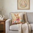 thumbnail image 7 of Uutvery Easter Bunny Print Pillowcase, Machine Washable Polyester Pillow Cover, Fade Resistant Indoor Outdoor Decor, Holiday Home Decor For Sofa Bed Chair, 7 of 7