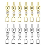 HOWO 12Pcs Alloy Bracelet Extension Clasp Small Bracelet Extenders Extension Buckles