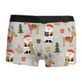 thumbnail image 3 of Men Y Fit Underwear Small Mens Guys Briefs Shapeless Underwear Short Leg Briefs Men Mens Christmas 3D Printed Breathable And Comfortable Inner Mid Rise With Waist Boyshort Underwea Gray S, 3 of 3