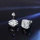 thumbnail image 2 of Conjunto de tres piezas de anillo, pendiente, collar y bolsa cuadrada de moissanita en plata de ley S925 para mujer, 2 of 5