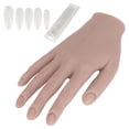 thumbnail image 2 of Manicure Practice Mannequin, Soft Silicone Nail Training Hand Bendable With False Nail Tips For Nail Salon #02, 2 of 8