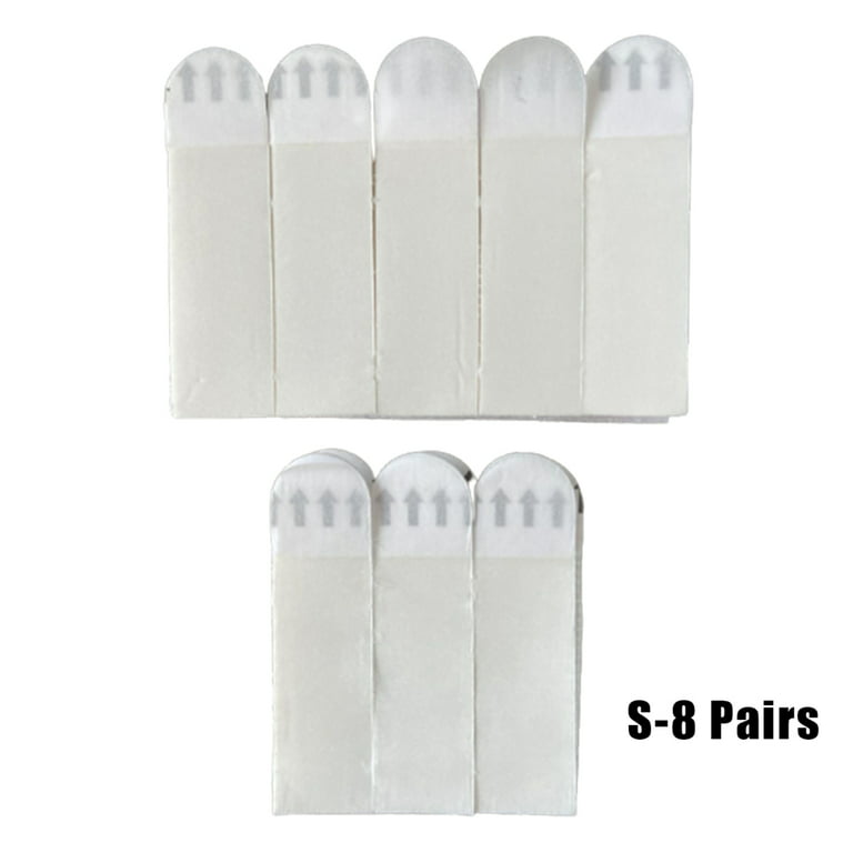 HXAZGSJA 4/6/8 Pair Self Adhesive Strips Heavy Duty Hook and Loop  Punch-Free Mounting Tapes for Hanging Items Indoors or Outdoors(S-8 Pairs)