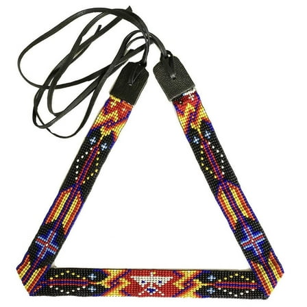 Black Red Yellow Eagle Pattern Cowboy Style Hatband.