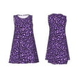 thumbnail image 7 of Naloa Purple Leopard Print Women's Summer Spring Casual Beach Sundress,Vacation Sleeveless Tank Crewneck Loose Dresses, 7 of 7
