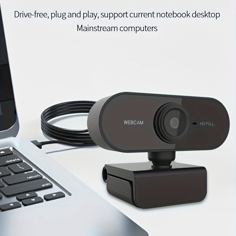 1080P/2K Webcam with Full HD, Built-in Digital Microphone, Plug and Play for Video Conferencing, Online Courses & Live Streaming