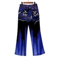 thumbnail image 6 of Bovemsi Wide Leg Pants Woman High Waist Patterned Lightweight Loose Fit Casual Colorful Trouser Jeans Travel Pants, 6 of 9