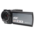 thumbnail image 4 of Videocámara digital con zoom de 30X, 4K, 30 FPS, rotación de 270 grados, pantalla táctil IPS de 3,5 pulgadas, antivibración, visión nocturna, videocámara para vlogs para grabar la vida real., 4 of 14