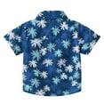 thumbnail image 4 of TIREOW Boys Hawaiian Shirt Kids Short Sleeved Button Down Casual Shirts Summer Thin Beach Shirts Camp Lapel Tops, 4 of 9