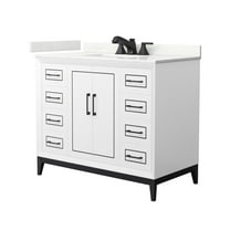 Wyndham Collection Wch515142s-Qtz-Us3mxx Marlena 42" Free Standing Single Basin Vanity Set