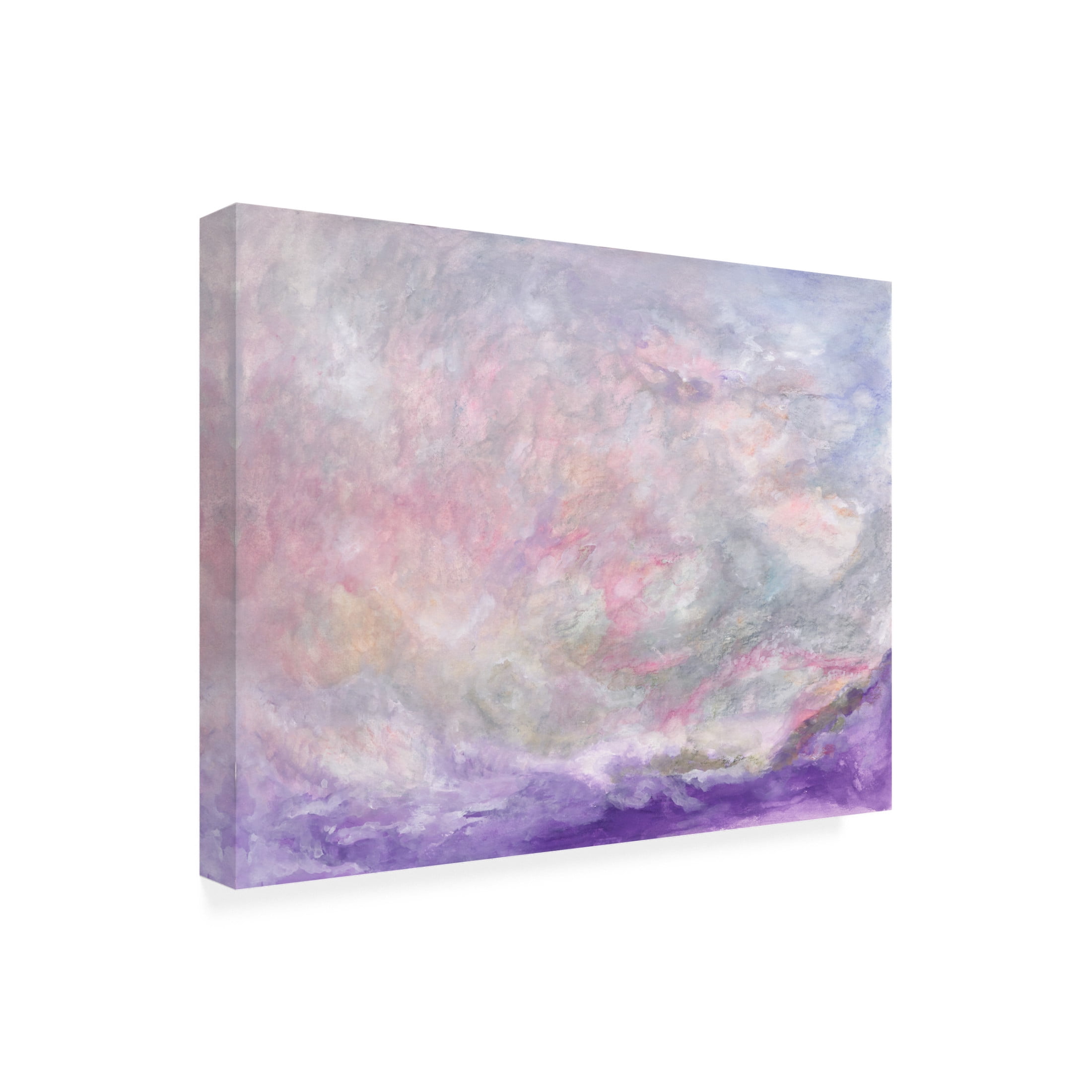 Canvas Wall Art - Ellen Kossoff 'Clouds And Violet Sea' Wall Art for Living Room, Bedroom, or Office Décor by Trademark Fine Art - 32 x 24 Inches