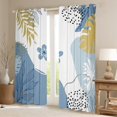 thumbnail image 2 of Homewish Retro Floral Leaves Curtains Pack of 2 (42x84 Each) For Female Men Adults,Vintage Aesthetic Curtains Blackout,Minimalist Mid Century Bedroom Curtains,Luxury Bedroom Decor, 2 of 6