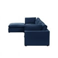 thumbnail image 5 of Kaelynn Sofa Navy Blue Linen Upholstered 4 Seat and Ottoman, 5 of 8