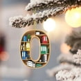 thumbnail image 2 of CuiLiyq Bookcase Hanging A to Z Letter Shaped Bookshelf Pendant, Christmas Tree Hanging Decorations, Acrylic Ornament Xmas Decor (Acrylic, Letter-O), 2 of 6