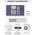 thumbnail image 2 of 4th of July RV Awning Sun Shade Screen 9'X15.3' American Flag Mesh Sunscreen Red Blue Hockey Sports Awning Shade Screen with Zipper UV Blocker Completed Kits for RV Motorhome Camper Trailer, 2 of 7