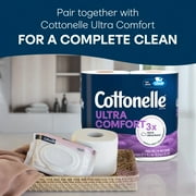 Cottonelle Fragrance Free Flushable Wet Wipes, 4 Flip-Top Packs
