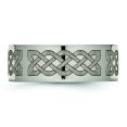 thumbnail image 3 of Titanium Flat 8mm Laser Design Polished Band Size 11.5, 3 of 3