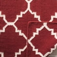 thumbnail image 4 of Safavieh Dhurries Jona Geometric Area Rug, Red/Ivory, 4' x 4' Square, 4 of 8