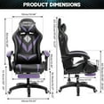 thumbnail image 7 of Hoffree Gaming Chair with Speakers Video Game Chair Bluetooth  Music Heavy Duty Ergonomic Computer Office Desk Chair for Adults, 7 of 7