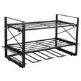 thumbnail image 3 of Power Tool Organizer Drill Holder Wall Mounted Garage Tool Organizer and Storage Metal Drill Storage Rack 3-Tier Power Tool Organizer Heavy Duty Utility Storage Rack for Drill, 3 of 11