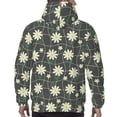 thumbnail image 7 of Rateoe Daisies Flowers Pattern Mens Hoodie, Pullover Hooded Sweatshirt, Kangaroo Pocket Hoodie Ideal for Daily Wear, Travel and Home-3X-Large, 7 of 7