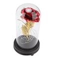 thumbnail image 4 of Adorno de rosa Flor de rosa artificial en una cúpula de cristal con luz LED Regalo de flor eterna para madre novia, 4 of 14
