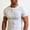 White, variant on Men's Henley Shirts Short Sleeve Casual Ribbed Knitted Summer T-Shirt Slim Fit Workout Muscle Tops Gray