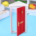 thumbnail image 1 of Porte de Fée 4 Couleurs, Miniature de Maison de Poupée, Mini Porte Extérieure en Bois pour Enfants pour Filles, 1 of 8