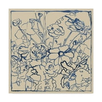 Trademark Fine Art 'Indigo Floral Sketch II' Canvas Art by Megan Meagher