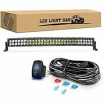 Waywe LED Light Bar 32Inch 180W Curved Off Road Lights for Trucks Flood Spot Combo Beam Driving Lamp Work Lights with Heavy Duty 12V 5Pin Rocker Switch Wiring Harness Kit