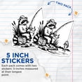 thumbnail image 4 of (2 Pack) Fishing Raccoon Stickers - Angler Animal Stickers - Outdoors Raccoon Stickers - 5" On Longest Side - Sticks to Smooth Flat Surfaces - Made in USA - BMCS17024, 4 of 7