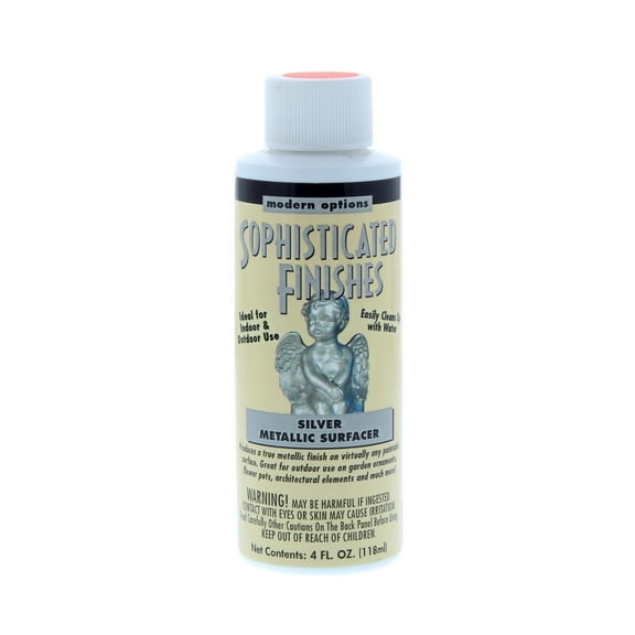 Sophisticated Finishes Instant Antiquity Metallic Surfacing Solution, 4 oz., Silver Plate