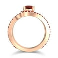 thumbnail image 4 of 2.50 Carat Round Shape Garnet & Red Ruby Gemstone Charming Bridal Ring for Ladies Solid 14K Rose Gold Size 10.5 by Diamond-Capitals, 4 of 8