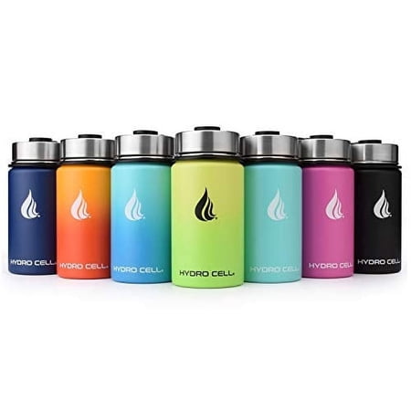 14oz (Fluid Ounces) Wide Mouth Hydro Cell Stainless Steel Water Bottle Army