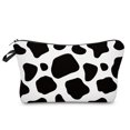 thumbnail image 1 of Bolsa de maquillaje para bolso, bolsa de cosméticos, bolsa de aseo de viaje, bolsa organizadora impermeable para mujeres y niñas (vacas) Rojo Verde, 1 of 5
