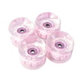 thumbnail image 5 of figatia 4 Pieces Skateboard Wheels Light up Smooth with Bearings Repair Parts High Elastic PU 65mm 78A Replacement LED Cruiser Wheels Pink, 5 of 8