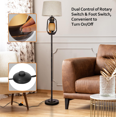 thumbnail image 6 of Farmhouse Floor Lamp with Night Light, Rustic Standing Lamps for Living Room, 6 of 8